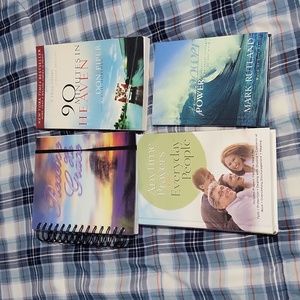 4 piece book notebook set 90 minutes in heaven power anytime prayers lot